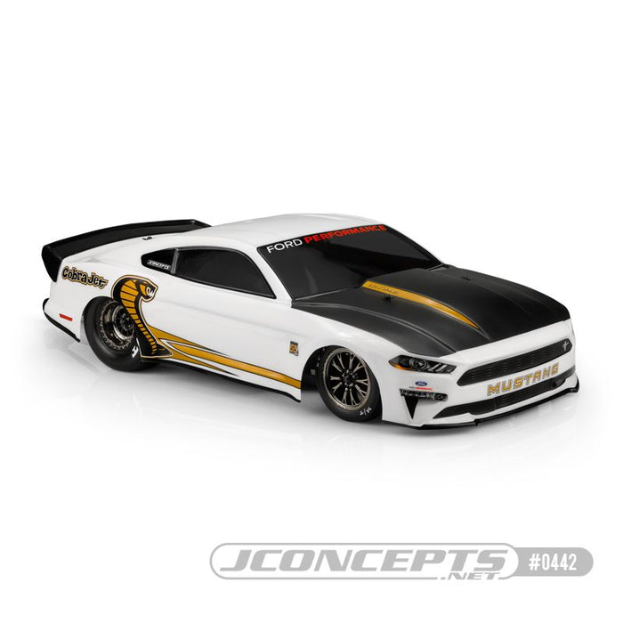 JConcepts 2018 Ford Mustang (Cobra Jet) 11.00" width & 13" wheelbase. Fits - DR10, 22S, Drag Slash