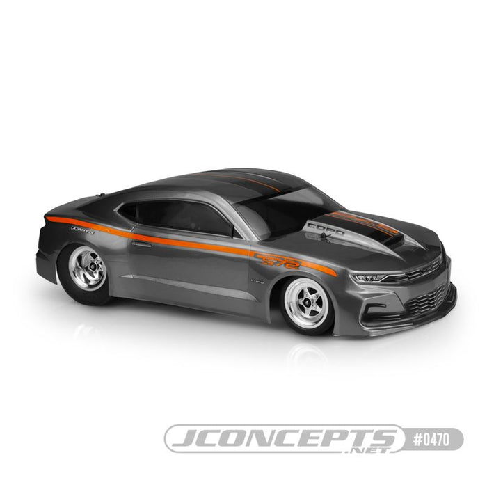 JConcepts 2022 Chevrolet Copo Camaro, drag racing body (Fits“ DR10, DR10M, 22S, Drag Slash - 11.00" width & 13" wheelbase)