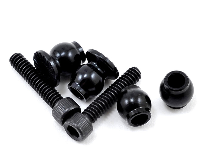 JConcepts Aluminum Serrated Shock Bottom Pivot Ball Set (Black)