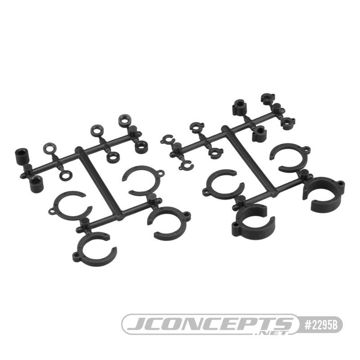 JConcepts Big Bore Shock Limiter, Up-Travel Kit, 24 pc - Black (Fits 3.0 And 3.5mm Shock Shafts)