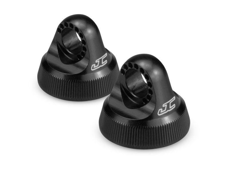 JConcepts Fin, 12mm V2 Shock Cap (Black)(2) B5, B5M, T5M, SC5M, B6, B6D