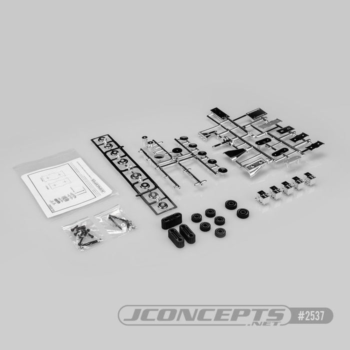 JConcepts Engine Accessory Set (Contains - Mock Carburetor, Injection, Air Filter Assemblies with Chrome Finish)