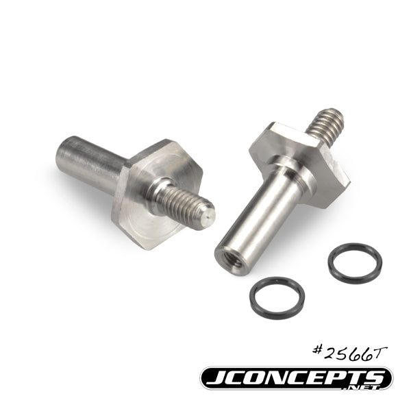 JConcepts B6.2 | Jeu d'essieu avant en titane B6.3 avec entretoise de réglage de 1 mm (convient à - B6 | B6D | B6.1 | B6.2 | B6.3)