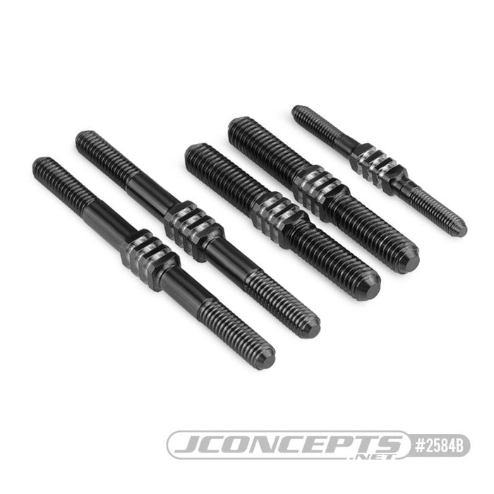 JConcepts Mugen MBX-8 Fin Titanium jeu de tendeurs - noir, 5pc.