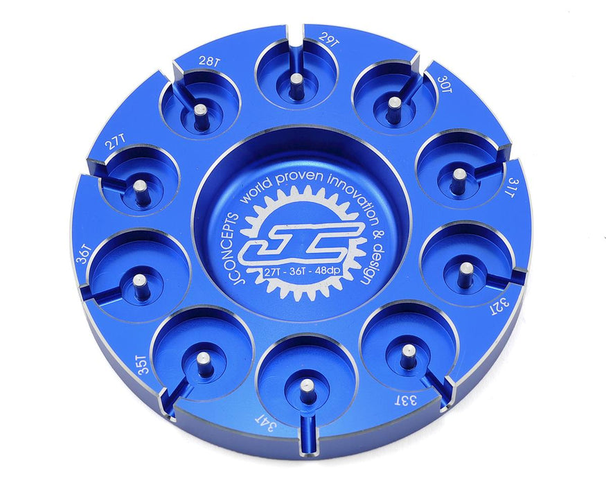 JConcepts Aluminum Pinion Puck Stock Range (Blue)