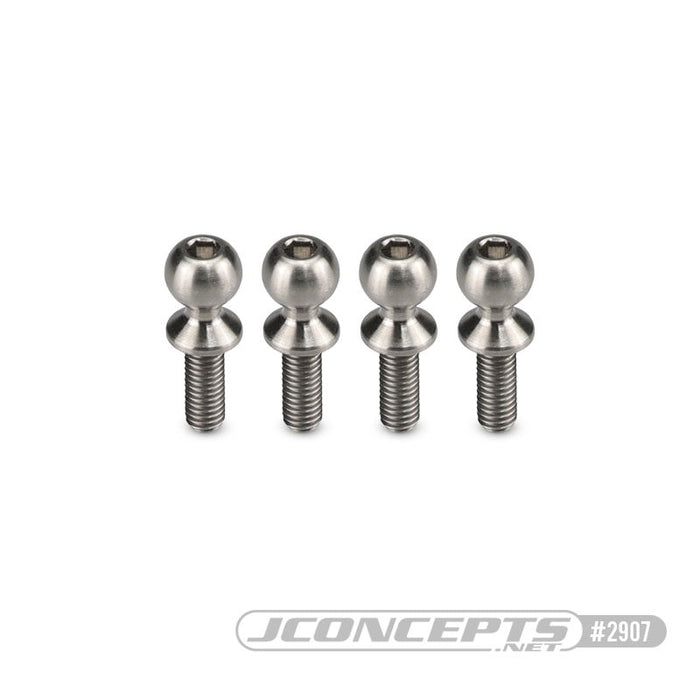 JConcepts Titanium ball-stud 5.5 x 8mm - Regulator steering linkage, 4pc (Fits - B6, T6, SC6, DR10)