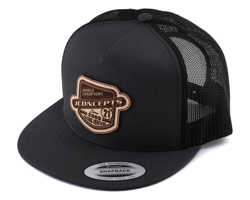 JConcepts Heritage 21 Snapback Flatbill Hat (Gris) (Taille unique)