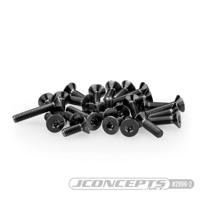 JConcepts - B6.4 Titanium Screw Set, Lower (Black) - 26pc (Fits  Team Associated B6.4)