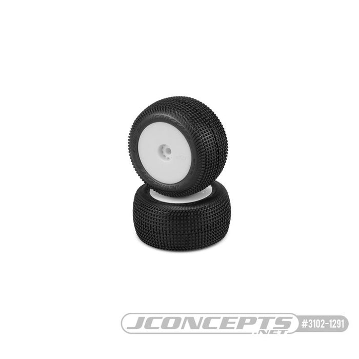 JConcepts Sprinter - pink compound - pre-mounted, white wheels (Fits - Losi Mini-T 2.0)