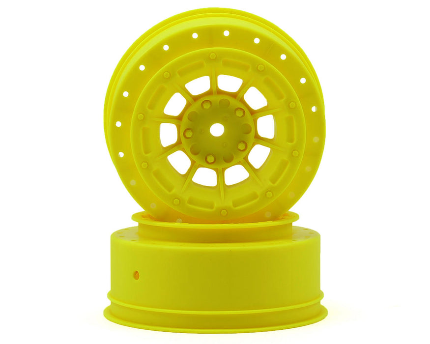 JConcepts 12mm Hex Hazard Front Wheel w/3mm Offset (Yellow) (2) (SC10B)