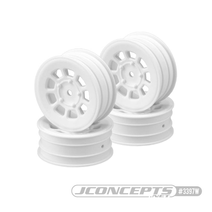 JConcepts 9 shot - B7 | B6.4 | YZ2 | XB2 | LD3, 2.2" front wheel (white) - 4pc