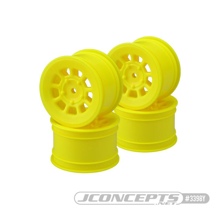 JConcepts 9 shot - B7 | B6.4 | B74.2| YZ2 | YZ4 | XB2 | XB4 | LD3 | L1R, 2.2" rear wheel (yellow) - 4pc