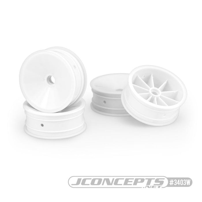 Roue avant Mono RC10 RC10B2 RC10B3 2.2 Blanc (4)