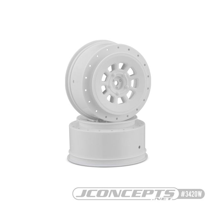 JConcepts 9-Shot 12mm Hex SC6.4/Pro2 SC10/Pro4 SC10 Wheel (2) White