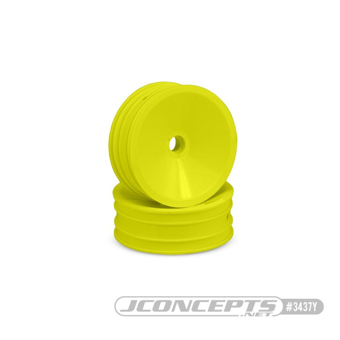 JConcepts Mono - 1.9" RC10 Front Wheel, Yellow (Fits RC10 Using 3/16 x 5/16" Flanged Bearing)