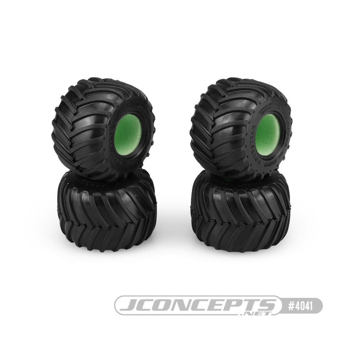 JConcepts Golden Years - Blue Compound, 1/24th Mini Monster Truck Tire, 4 pc.