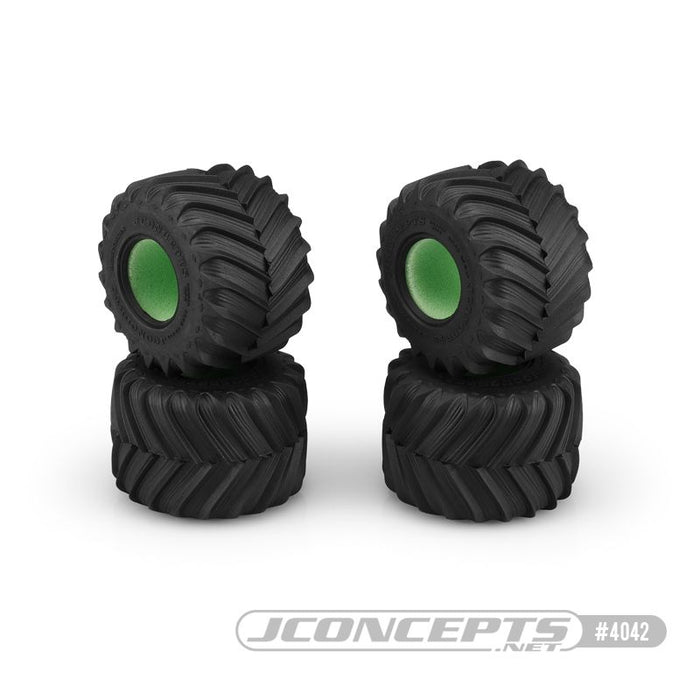 JConcepts Renegades - Blue Compound, 1/24th Mini Monster Truck Tire, 4 pc. (Fits â€“ JCO3442 Wheel)