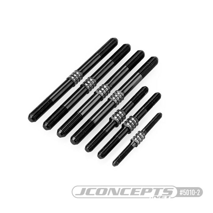 JConcepts Tekno NB48 2.1 Fin Titanium Turnbuckle Set - Stealth Black (7)