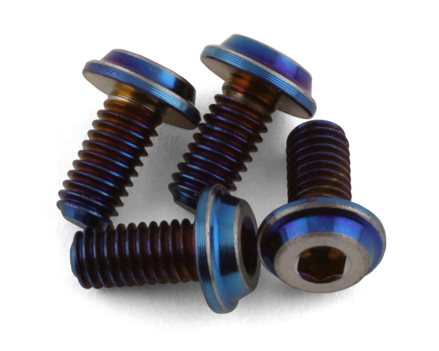 JConcepts 3x6mm Top Hat Titanium Screw (Screw Applications With 3mm) - Burnt Blue (4)