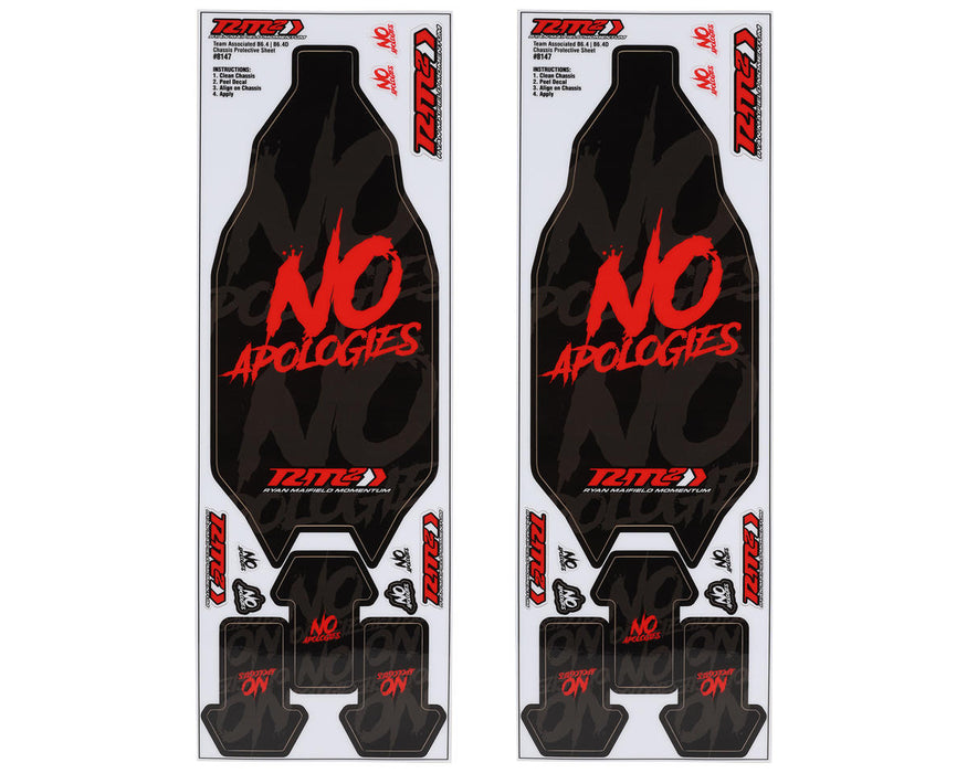 JConcepts RM2, No Apologies B6.4 precut chassis protective sheet, 2pc