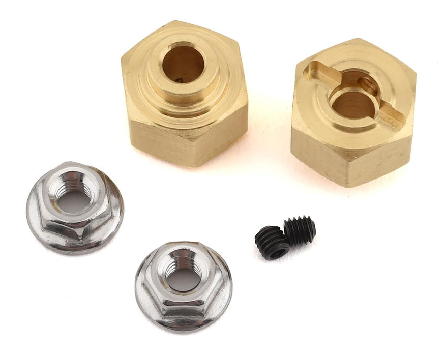 Team KNK 12mm Brass Hex w/Step (2) (10mm)