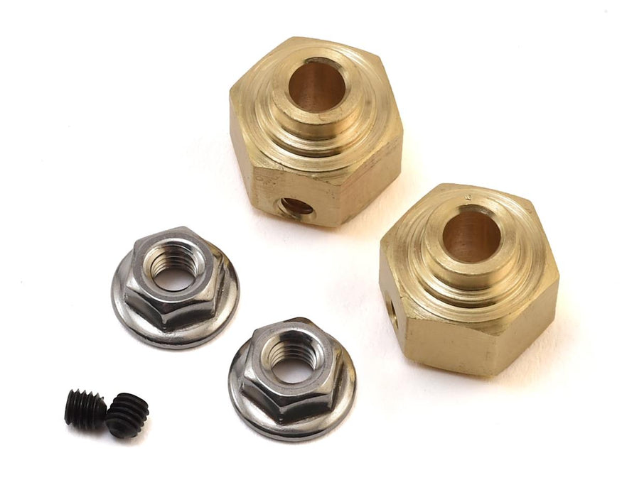 Team KNK 12mm Brass Hex w/Step (2) (8mm)