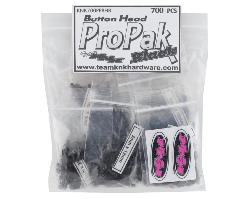 Kit de matériel Team KNK Button Head Pro Pak en oxyde noir (700)