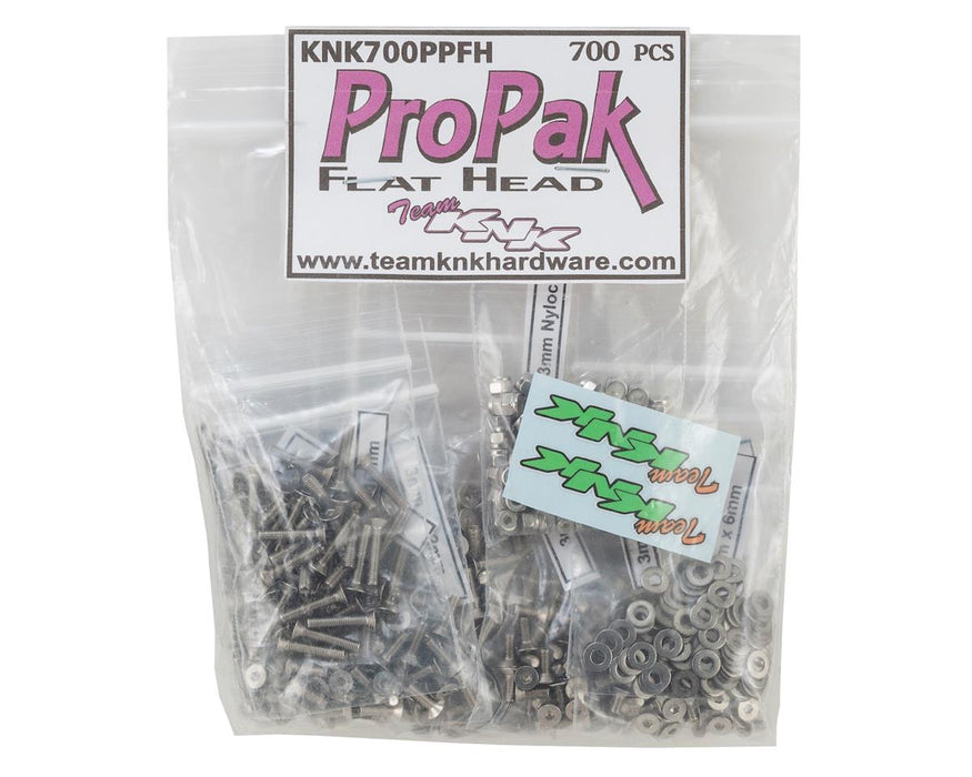 Team KNK Flat Head Pro Pak Stainless Screw Kit (700)