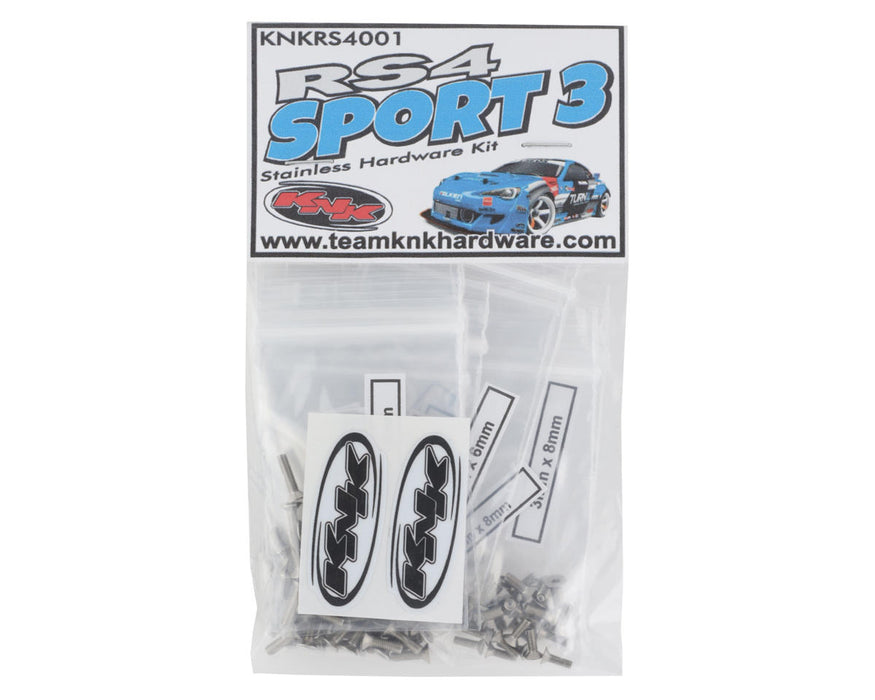 Kit de matériel en acier inoxydable Team KNK HPI RS4 Sport 3