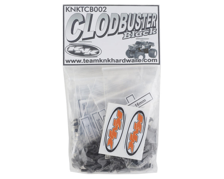 Team KNK Tamiya Clod Buster Kit de matériel en oxyde noir noir