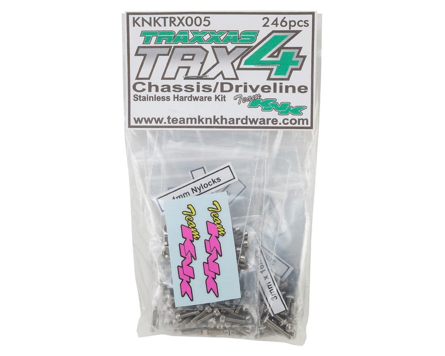 Team KNK Traxxas TRX4 Kit de vis pour châssis et transmission en acier inoxydable (246)