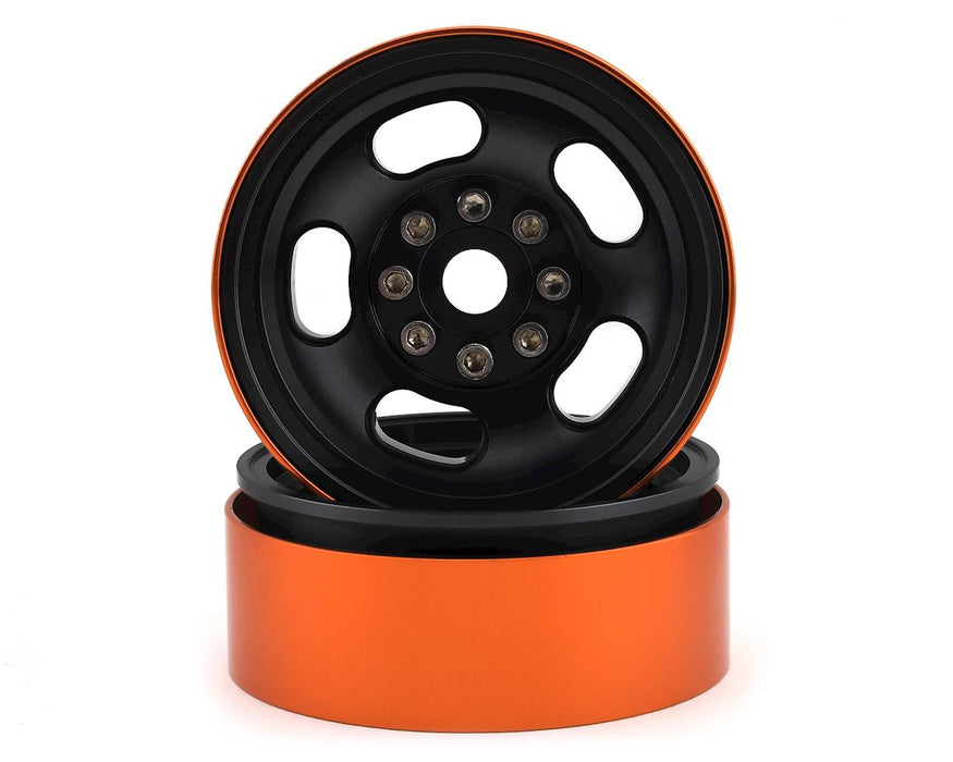 Roue Beadlock en aluminium Team KNK 5 Slot 1,9" (Noir) (2)