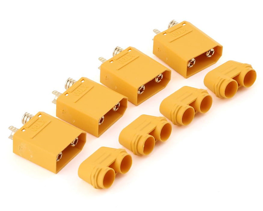 Maclan XT90 Connectors (4 Male) (Yellow)