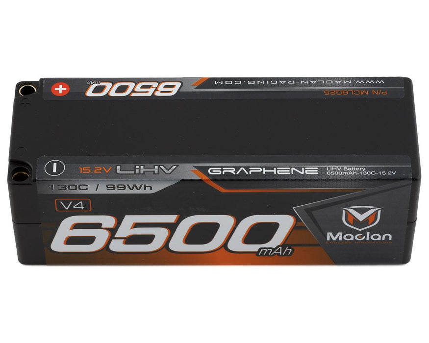 Maclan HV Graphene V4 4S LiPo Battery w/5mm Bullets (14.8V/6500mAh)