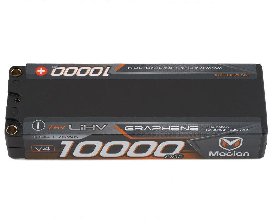 Maclan HV Graphene V4 2S LiPo Battery w/5mm Bullets (7.6V/10,000mAh)