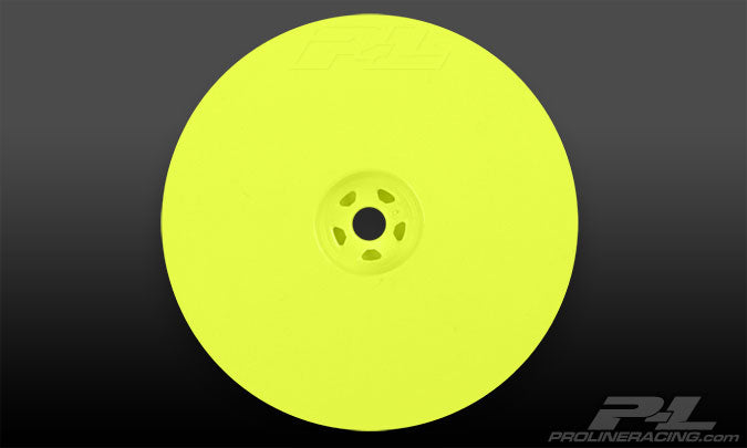 Pro-Line Velocity 2.2" Hex Rear Yellow Wheels (2) for 22, D418, RB7, B44.3, B6, B6D and B74