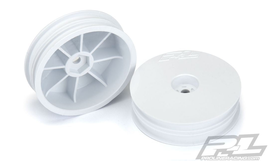 Pro-Line Velocity Narrow 2.2" Hex Carpet Front White Wheels (2) for RB7, B6 and B6D