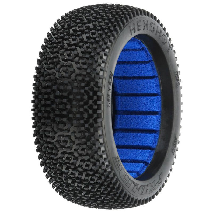 Pneus Buggy tout-terrain Proline Hex Shot S4 (Super Soft) 1/8 (2) pour avant ou arrière