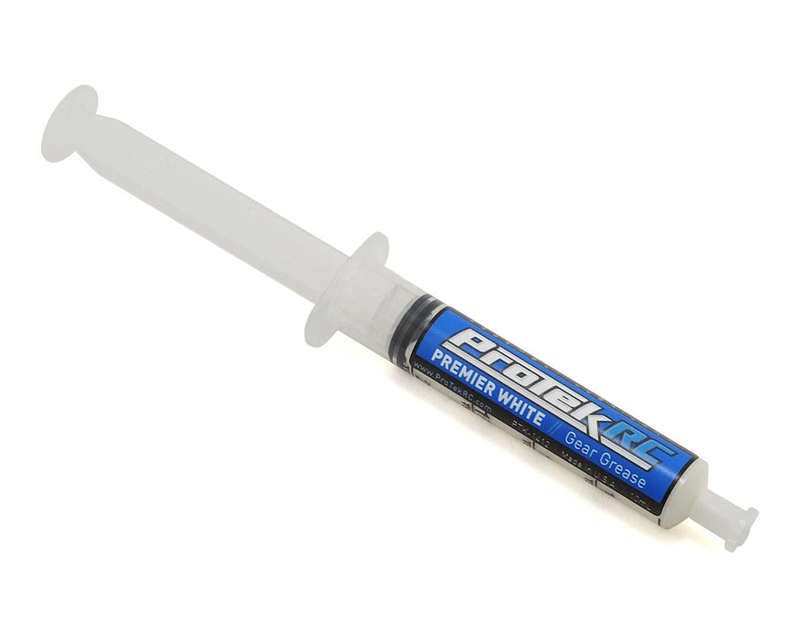 Graisse lubrifiante pour engrenages à réduction de friction et de bruit ProTek RC « Premier White » (10 ml)