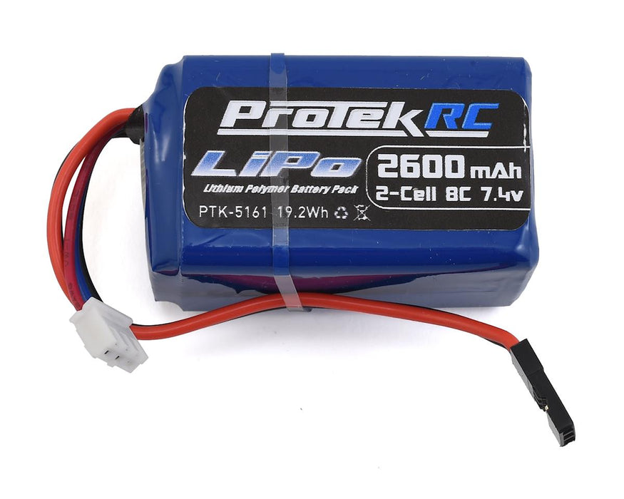 Batterie de récepteur ProTek RC LiPo Hump/Short (Kyosho/Tekno) (7,4 V/2 600 mAh)