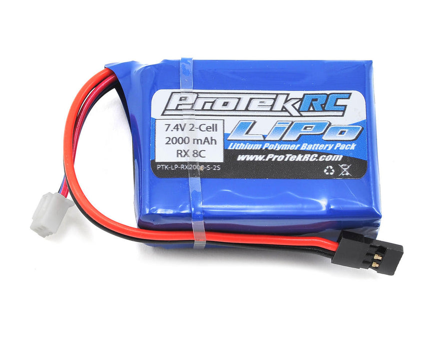 Batterie de récepteur ProTek RC LiPo HB &amp; Losi 8IGHT (7,4 V/2000 mAh)