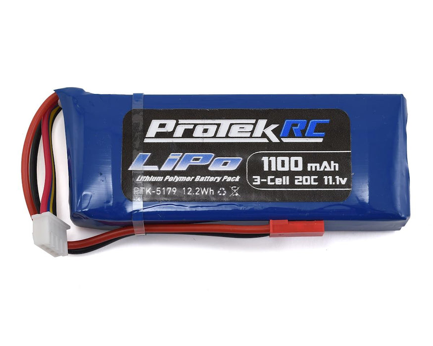 Batterie LiPo 20C ProTek RC 3S « haute puissance » (11,1 V/1 100 mAh) (Blade SR)