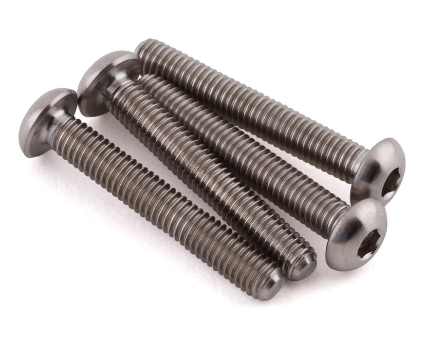 ProTek RC 3x20mm "Grade 5" Titanium Button Head Hex Screw (4)