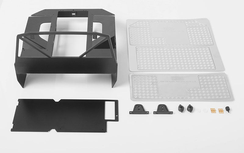 Ensemble de conversion RC4WD avec lit arrière en métal et ensemble intérieur pour carrosserie Mojave et Axial SCX10 I et II (style A)