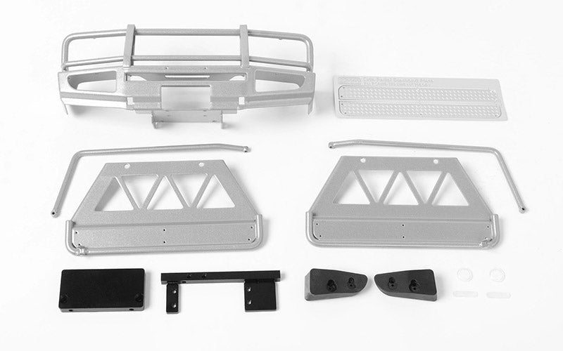 RC4WD Trifecta Pare-chocs avant, curseurs et barres latérales pour carrosserie Land Cruiser LC70 (argent)