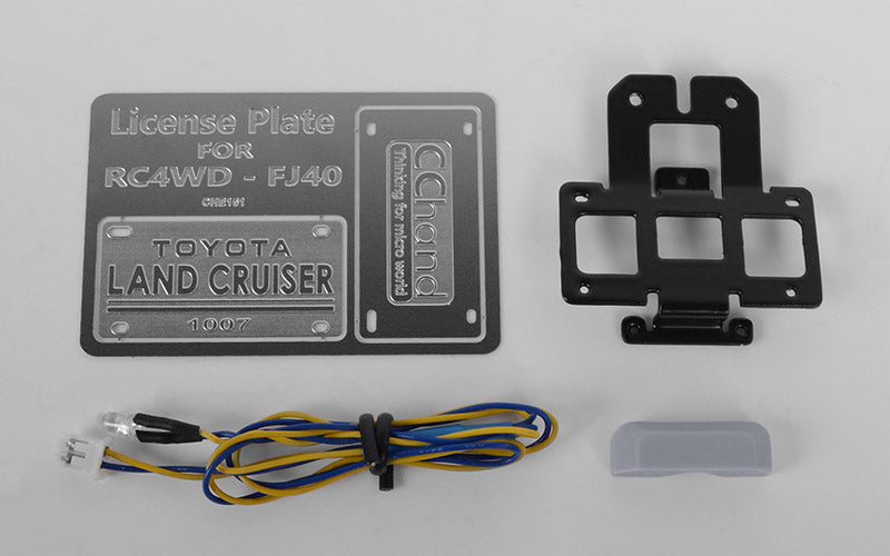 Système de plaque d'immatriculation arrière RC4WD pour RC4WD G2 Cruiser (avec LED)