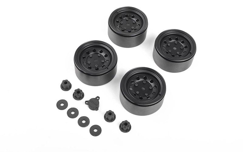 Roues RC4WD 2,2" Burato Beadlock avec caches centraux (noir) (4)