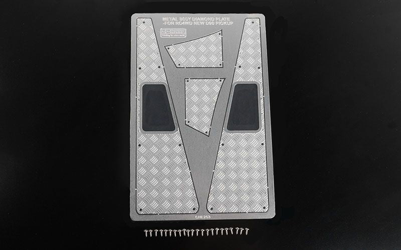 Plaques de diamant de capot latéral avant en acier RC4WD, pour RC4WD Gelande II 2015 Land Rover Defender D90