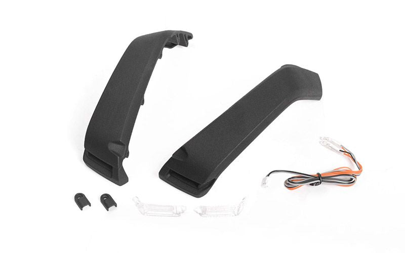 RC4WD Fender Flare Set avec lumières + système d'éclairage LED pour Axial 1/10 SCX 10 III Jeep JLU Wrangler