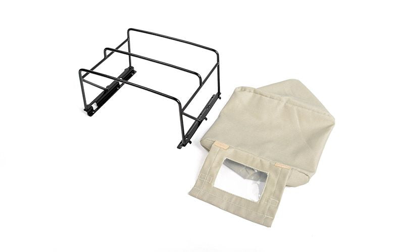 Cage de lit en tube d'acier RC4WD avec toit souple pour RC4WD Gelande II 2015 Land Rover Defender D90 (Pick-Up) (Tan)